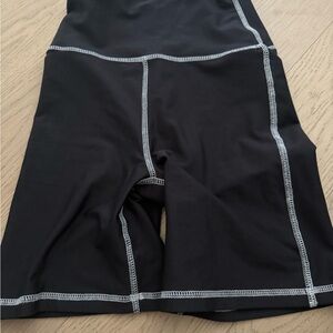 WeWoreWhat Black Shorts with White Stitching